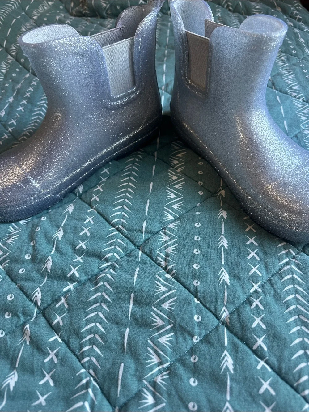 Gap Kids Glitter Rain Boots - Silver